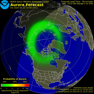 Current Northern hemispheric power input map