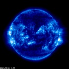 Click for time-lapse image of the sun